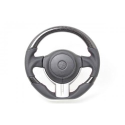 Real Black Carbon 3C Black x Red Euro Stitch Steering Wheel
